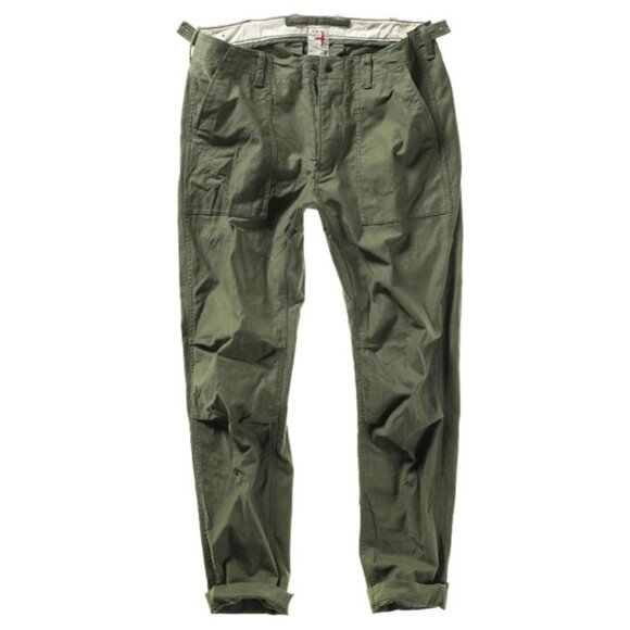 Relwen Palm Green Herringbone Hemp Supply Pants Sz 32 - Picture 1 of 9